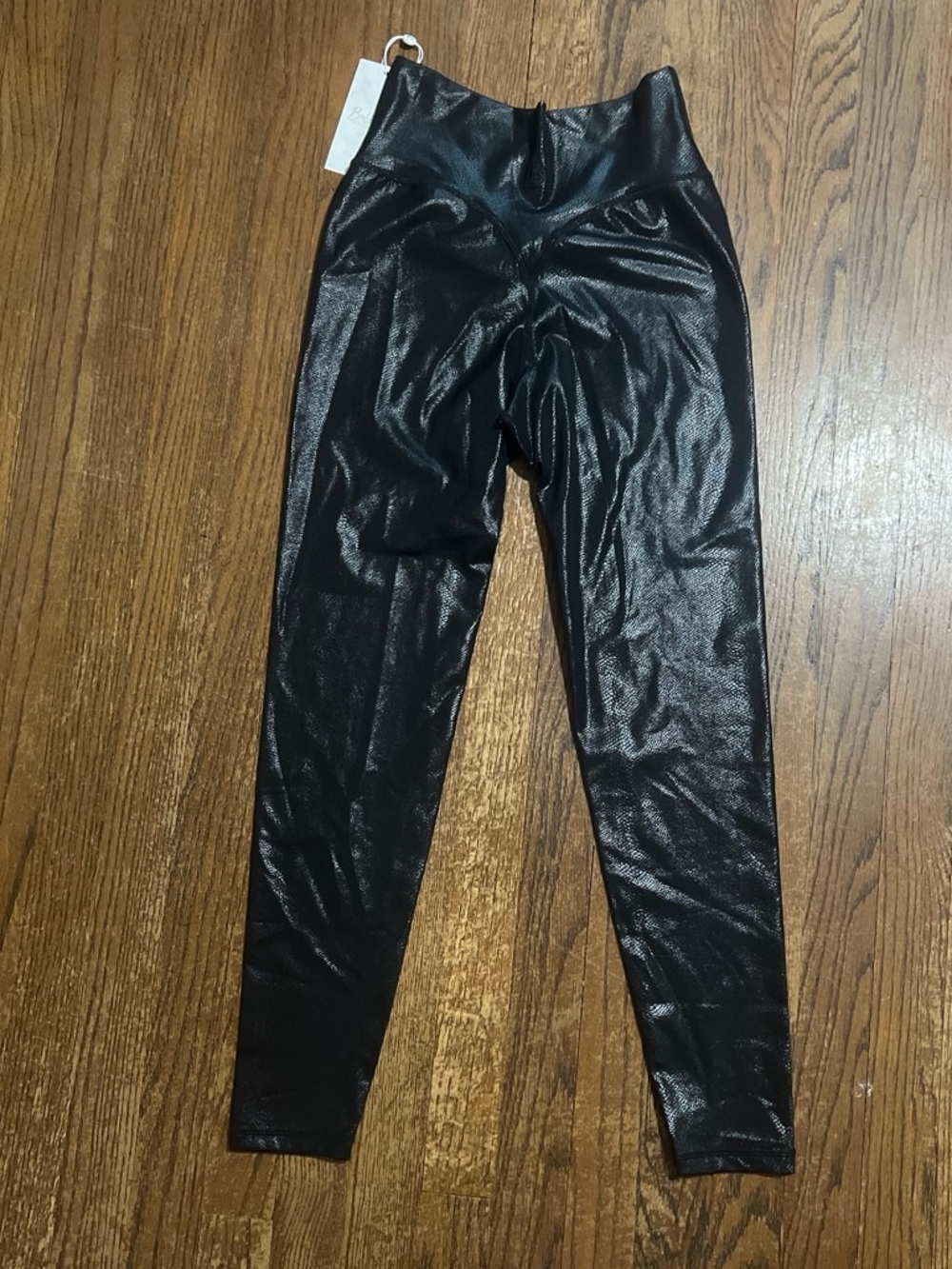 BuffBunny Shiny Black High-Waist Leggings